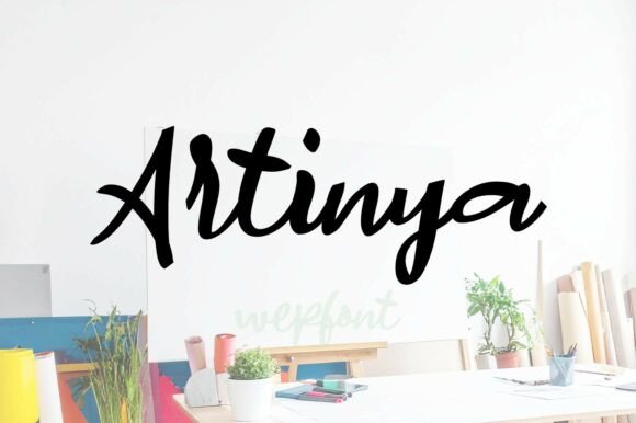 Artinya: A Dynamic Script Font for Editorial Design