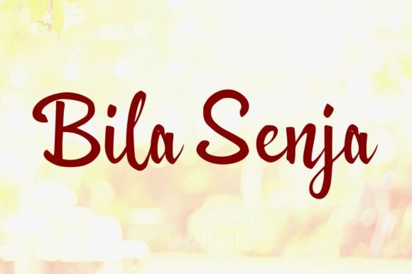 Bila Senja Font: Romantic Script for Handmade Brands
