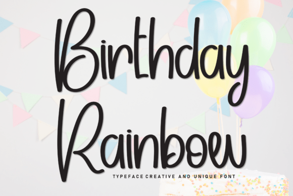 Birthday Rainbow: A Tall Display Font for Bold Campaigns