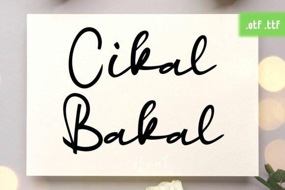 Cikal Bakal: A Script Font for Elegant Branding