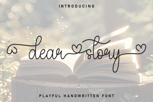 Dearstory: A Whimsical Script Font for Editorial Design