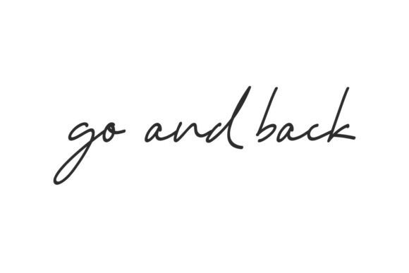 Go and Back: A Handwritten Font for Digital Elegance