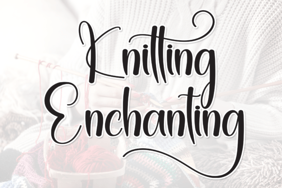 Knitting Enchanting Font for Brand Identity