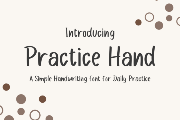 Practice Hand Typeface for Clear Digital Design