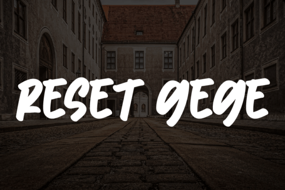 Reset Gege: A Bold Typeface for Memorable Brands