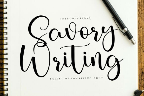 Savory Writing: A Script Font for Digital Elegance