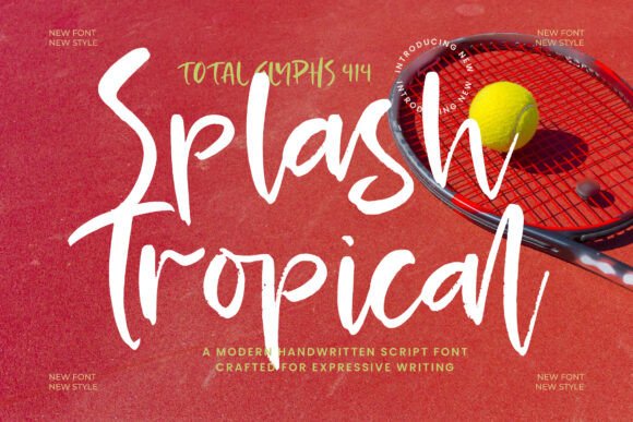 Splash Tropical: A Modern Script Font for Editorial Design